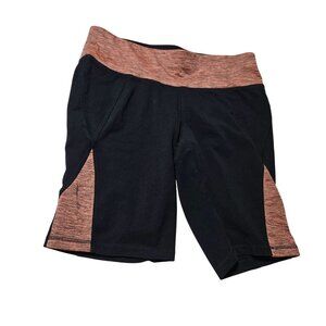 Livi Active Shorts Womens Size 14 16 Black Heathered Coral Athletic Athleisure